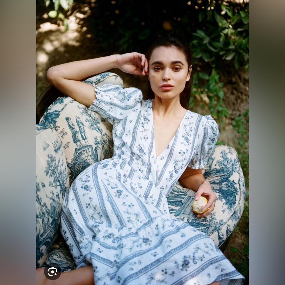 Reformation Veronika dress in Roquefort print
